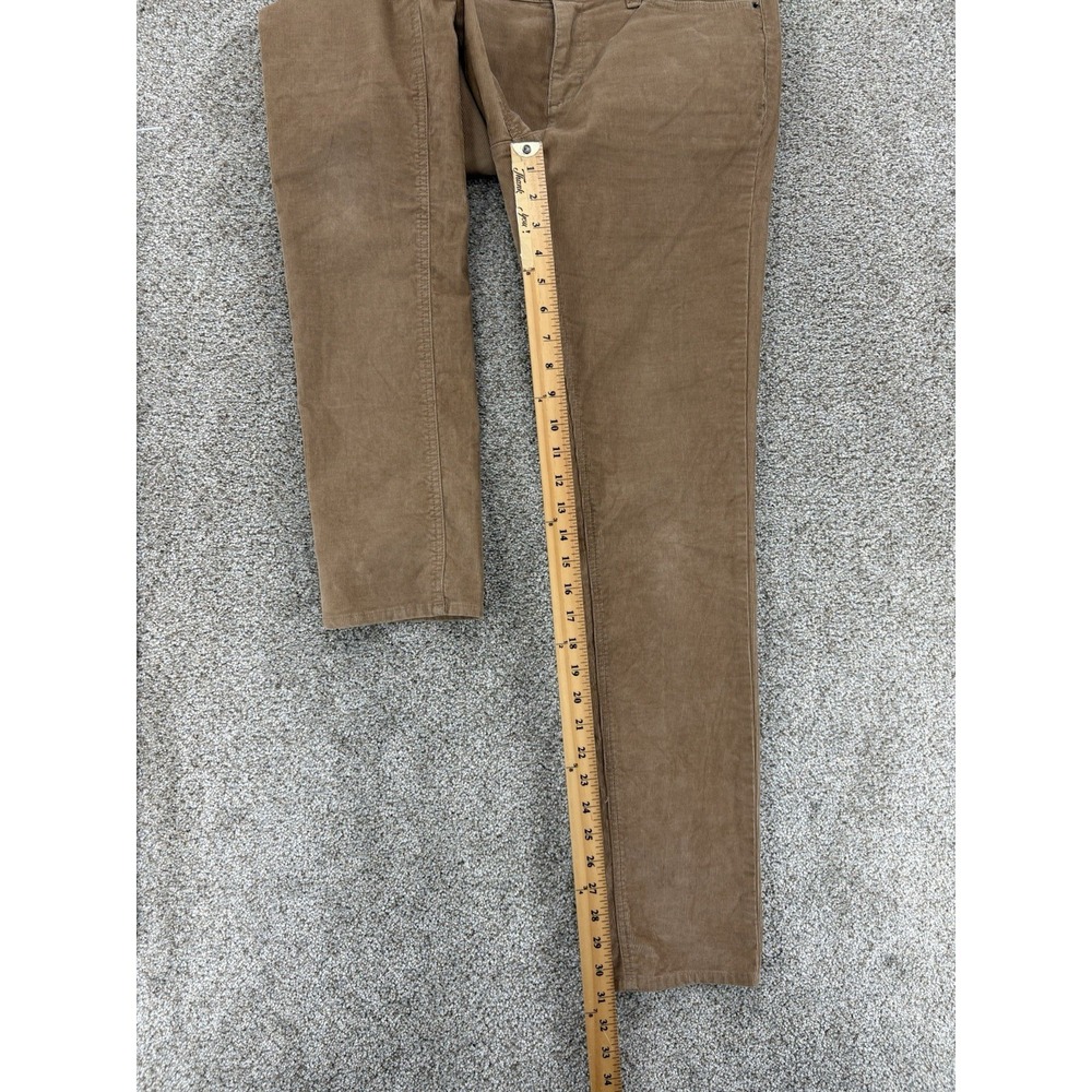 Garnet Hill Corduroy Straight‎ Leg Pants Women's 6 Tan Stretch Cotton Minimalist - Picture 7 of 10